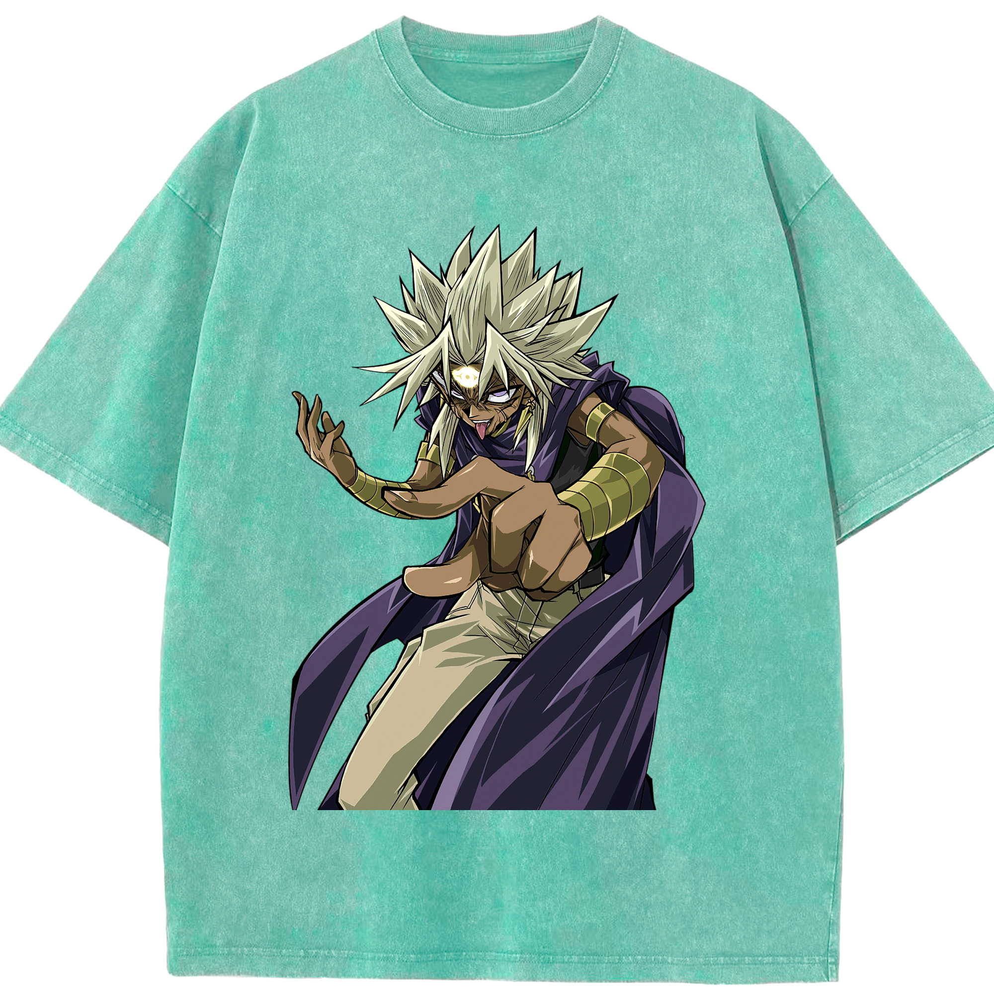 （画像用） 遊☆戯☆王 Yu-Gi-Oh! 綿100% ヴィンテージ風 半袖Tシャツ（フロントプリント）